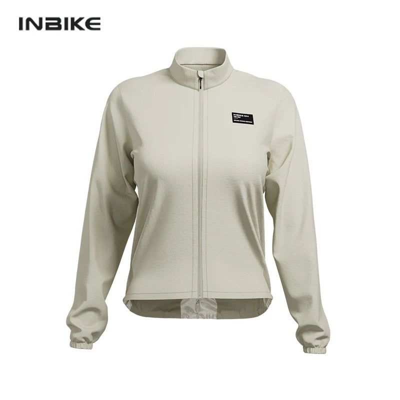 INBIKE Long Sleeve Women’s Windbreaker Cycling Biking Clothing for Riding Windproof Road Bike Jackets Lightweight with Pockets