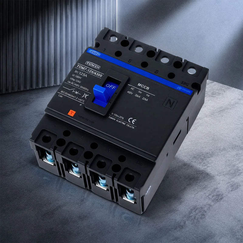 TOMZN Night Light 4P AC400V 50/60Hz 100A 125A 150A 160A 200A 250A MCCB Moulded Case Circuit Breaker Three-phase Four-wire