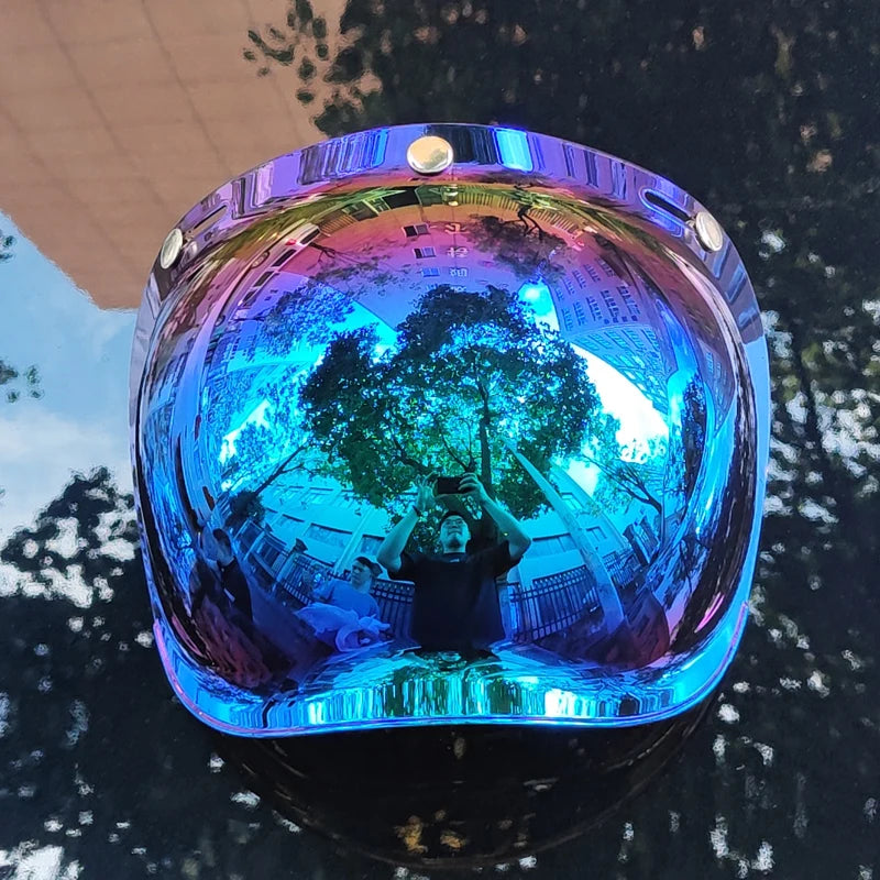 Motorcycle helmet sun shield / 3/4 motorcycle helmet lens bubble sun visor / retro helmet lens windshield / 12 colors optional