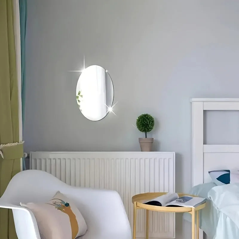 1PC Self-Adhesive Acrylic Bedroom Makeup Mirror Wall,Decoration Soft Mirror Sheet,for Bedroom,Bathroom,Living Room