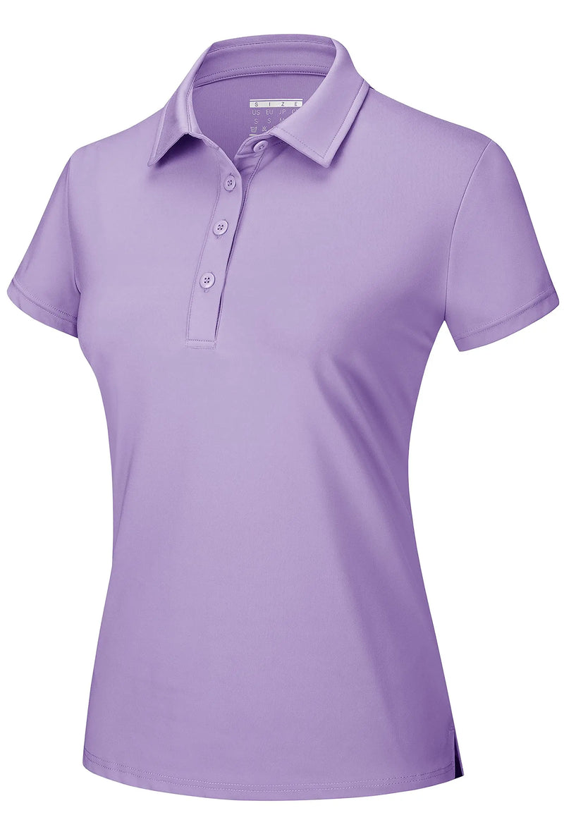 TACVASEN Summer UPF 50+ Short Sleeve Shirts Womens Sun Protection T-shirts Quick Dry 4 Buttons Tennis Workout Tee Golf Pullovers