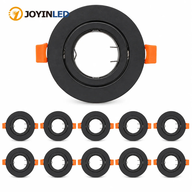 JOYINLED 1/10Pcs Round Recessed Downlight LED Ceiling Light Frame MR16 GU10 Bulb Fixture Downlight Holder GU10 Spot Light