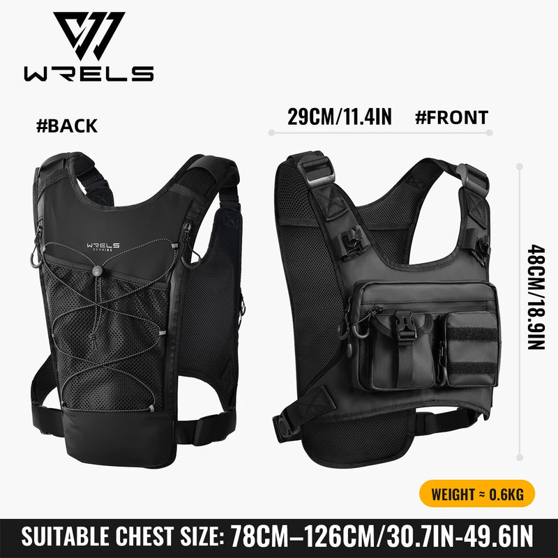 WRELS Hydration Backpack Water Resistant Breathable Lightweight Hydration Vest Trail Running Hiking Cycling Marathon Vest
