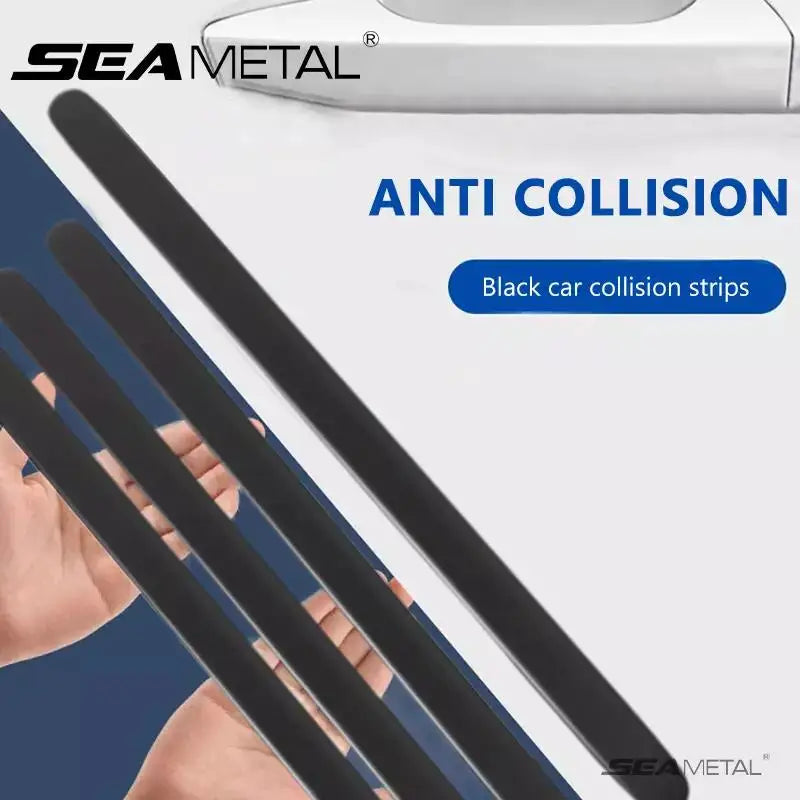 SEAMETAL 4PCS Auto Car Door Edge Protection Guards Buffer Trim Strip Anti Scratch Car Door Protector 15/30/40CM Car Accessories