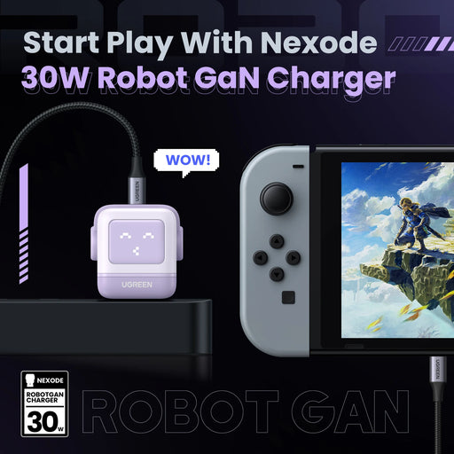 【NEW Sale】UGREEN Robot Design 30W GaN Charger PD Fast Charger PPS PD3.0 for iPhone 15 14 Fast Charge for Xiaomi Samsung Tablets