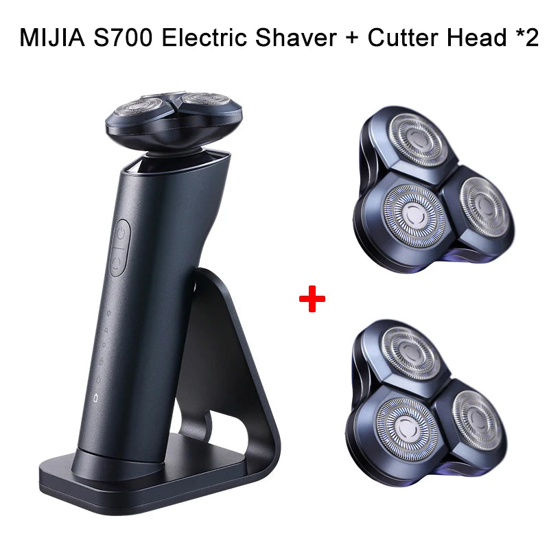 ម៉ាស៊ីនកោរសក់ MIJIA S700, ម៉ាស៊ីនកោរសក់អគ្គិសនីសើម និងស្ងួតដែលអាចសាកបាន, ឡាមអគ្គិសនី ៣ របៀបសម្រាប់បុរស, ដាវសេរ៉ាមិច គ្មានរោមខ្ទាស់