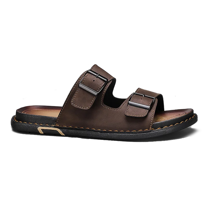 Men's High-Quality Casual Slippers Summer Breathable Outdoor Soft-Sole Beach Shoes Fashion Youth Joker Tide Sandals Garden Shoes