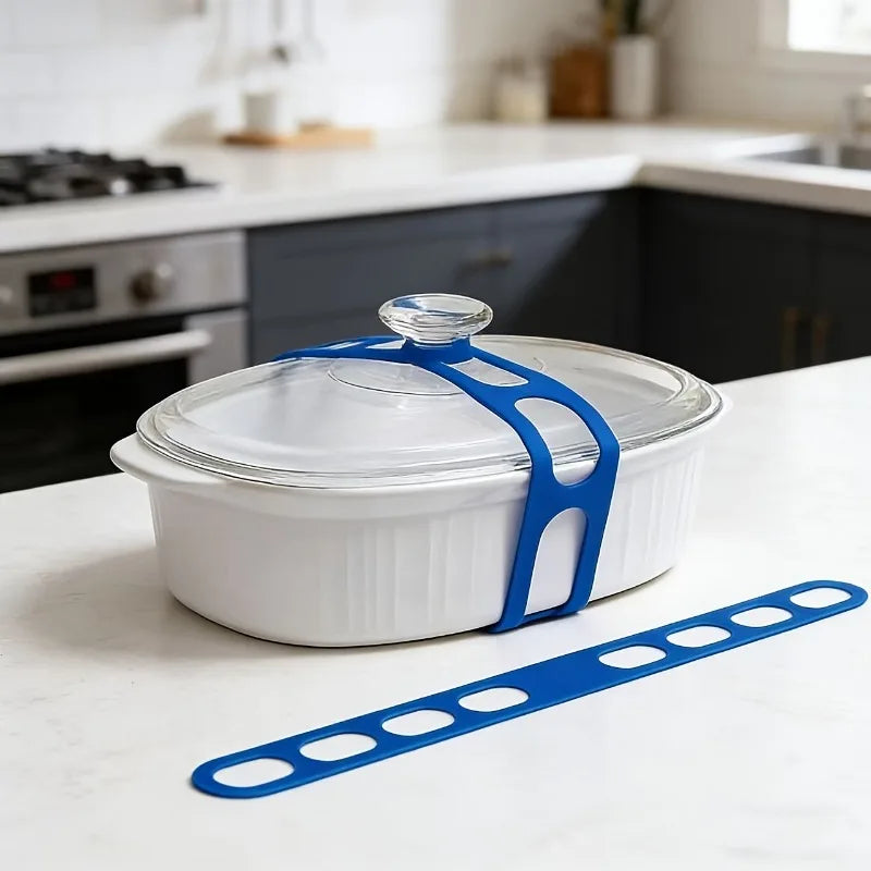 1pc Silicone Binding Straps, Reusable Can Lid Straps, Suitable for Various Lids, Kitchen Organization Accessories, Straps.