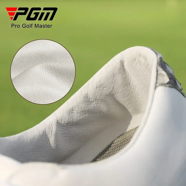 PGM Men Genuine Leather Golf Shoes with Top Layer Cowhide Snake Skin Soft Pigskin Inside Outdoor Shoes Sneakers XZ387