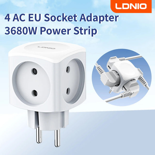 បន្ទះ ភ្លើង LDNIO 4 រន្ធ ដោត AC EU 3680W អាដាប់ទ័រ ថាមពល វ៉ុល ខ្ពស់ Cube អាច ពង្រីក បាន ដោយ មិន ប្រើ ខ្សែ EU សម្រាប់ ការិយាល័យ ផ្ទះ ផ្ទះបាយ