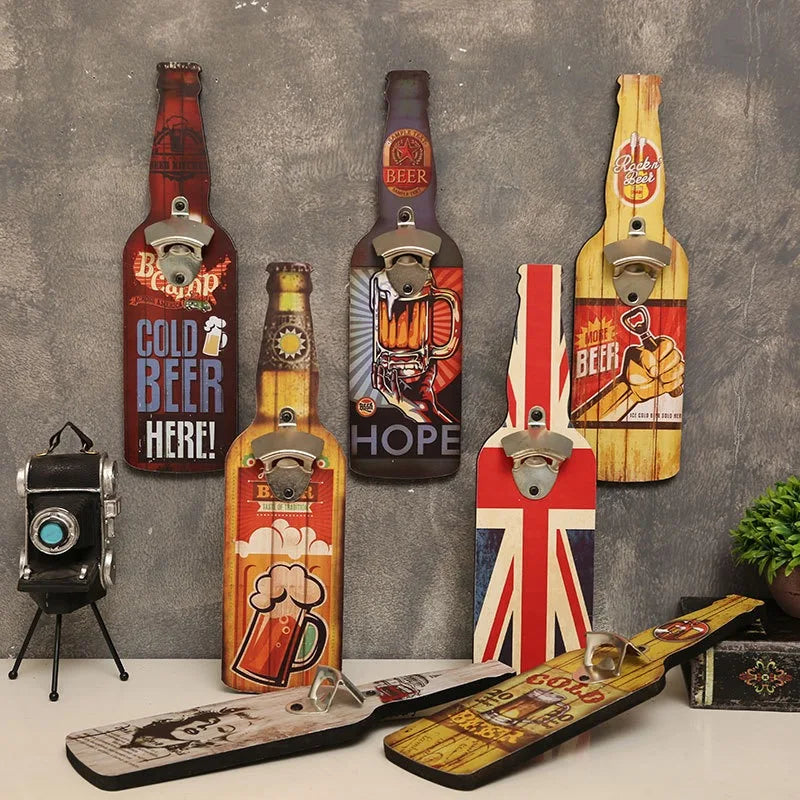 Creative Bottle Opener Restaurant Wall Decoration Restaurant Bar Barbecue Shop Wall Pendant Personalized Bottle Opener