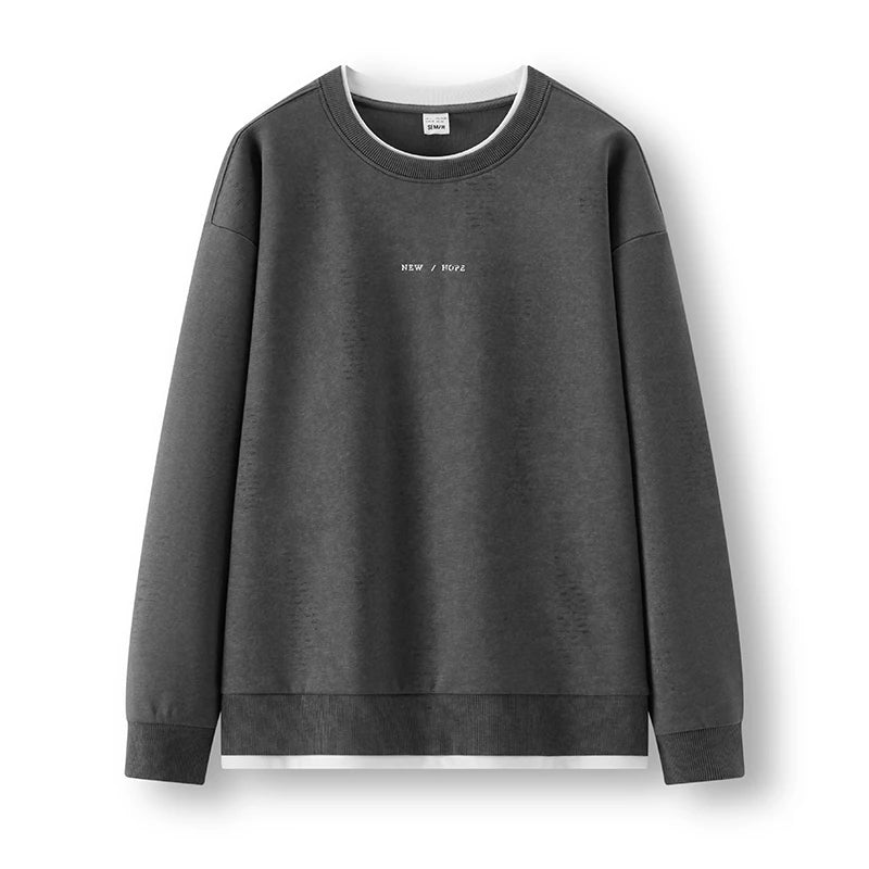 អាវយឺត Semir សម្រាប់បុរស ធ្វើពីរោមចៀម រចនាបថចម្រុះពណ៌ កមូល រលុង ទាន់សម័យ 2026 សម្លៀកបំពាក់ប្រចាំថ្ងៃរដូវរងាថ្មី