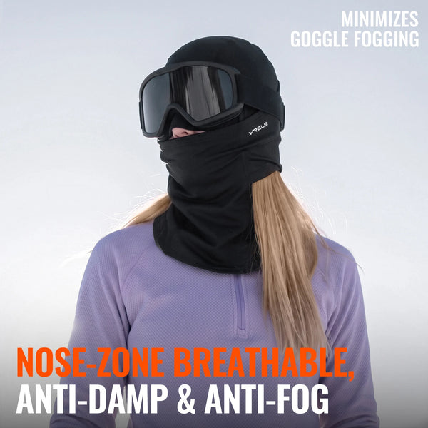 WRELS Balaclava Ski Mask Windproof Thermal Full Face Mask Fleece Anti-Cold Winter Motorcycle Cycling Men Women Outdoor Sport Cap