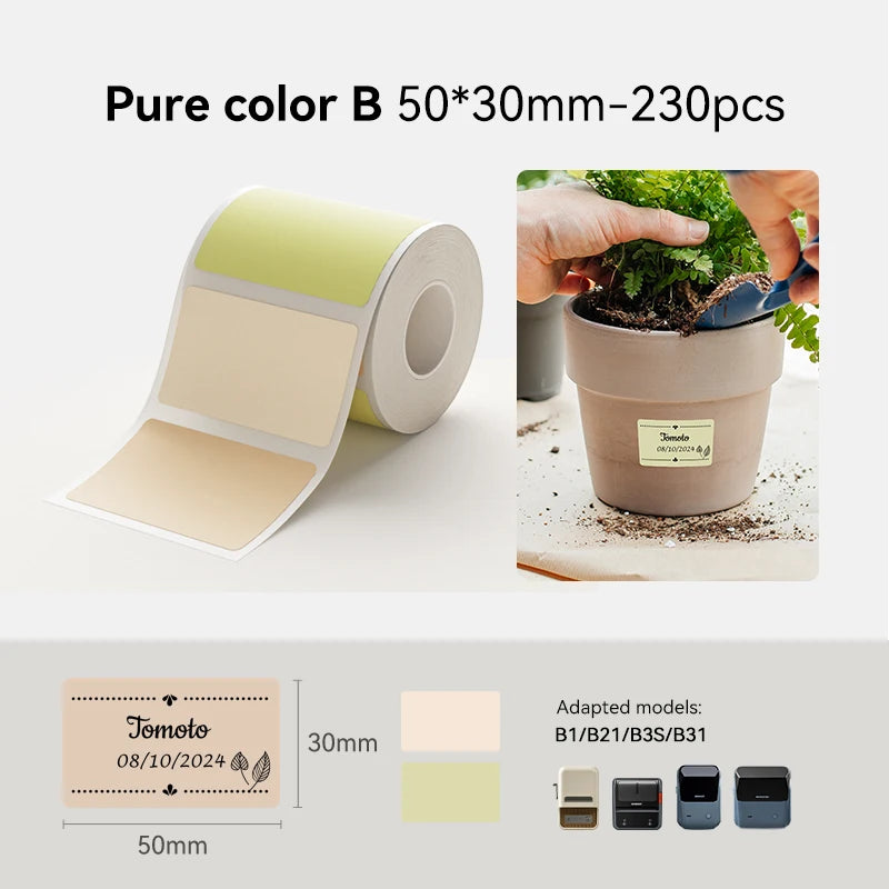 1 Roll NIIMBOT White/Cold Thermal Adhesive Label for B1 B21 B3S B31 B4 Anti-Oil Tear-Resistant Price Tag Home Bussiness Use