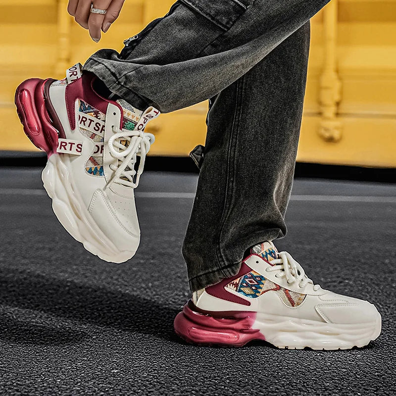 Men's breathable casual sneakers four seasons soft sole new outdoor racing running shoes students lightweight speed sports shoes