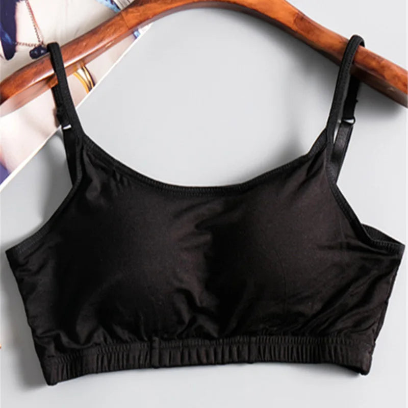 Modal Rimless Bra Underwear Nightwear Women's Tube Top Chest Pad Integrated Small Sling Vest One Piece Sleepwear Pajamas