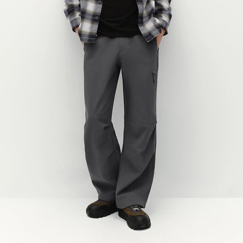 Semir Men Pants Water Repellent Fleece Lined Straight Leg Urban Workwear Style 2026 Winter Full Length Comfort Fit