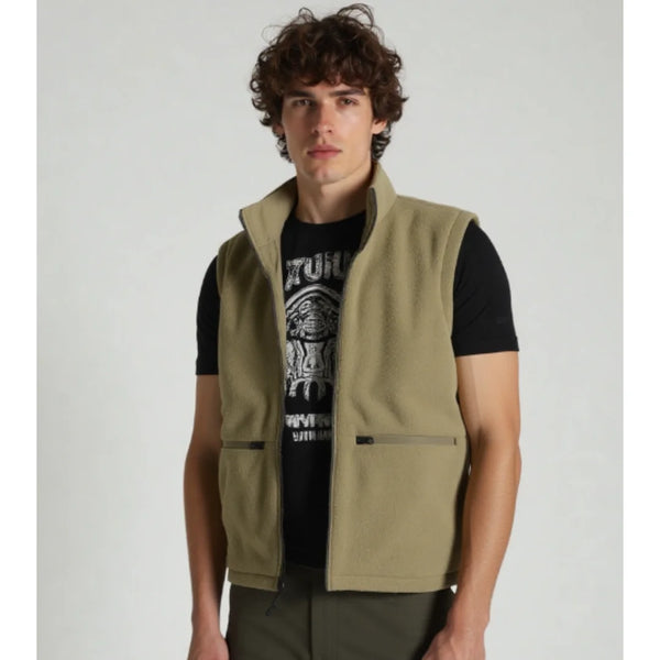 6XL Autumn and Winter double-sided wear with fleece zipper and multi-pocket outdoor workwear warm vest custom logo text
