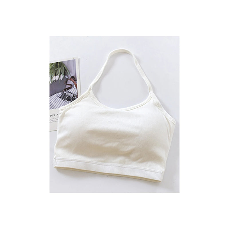New Chest Pad Beautiful Back Underwear Solid Color Women's Inner Sling Vest One Piece Sleepwear Pajamas Modal Bottom Top