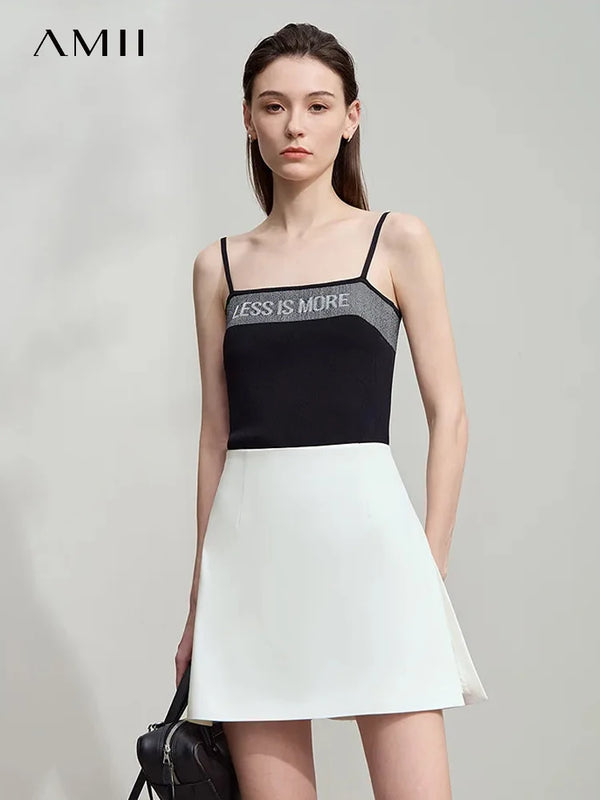 AMII សំពត់ខ្លីធម្មតាបែប Minimalist សម្រាប់នារី ចង្កេះខ្ពស់ រដូវក្តៅ ឆ្នាំ២០២៦ ម៉ូដសម្រាប់នារីការិយាល័យ ធ្វើដំណើរ និងធ្វើការ សំពត់ខ្លីរាងអក្សរ A 12343035