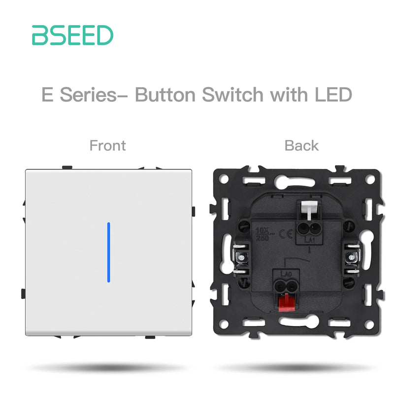 BSEED Wall Button Switch 1/2Gang USB Type-C Wall Socket Module Part Internet TV Telephone Socket Plastic Frame DIY Function Part