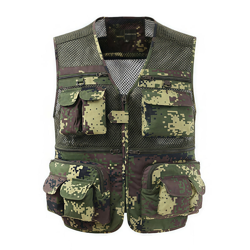 Fishing Vest Breathable Fishing Travel Mesh Vest with Zipper Pockets Summer Work Vest for Outdoor Activities