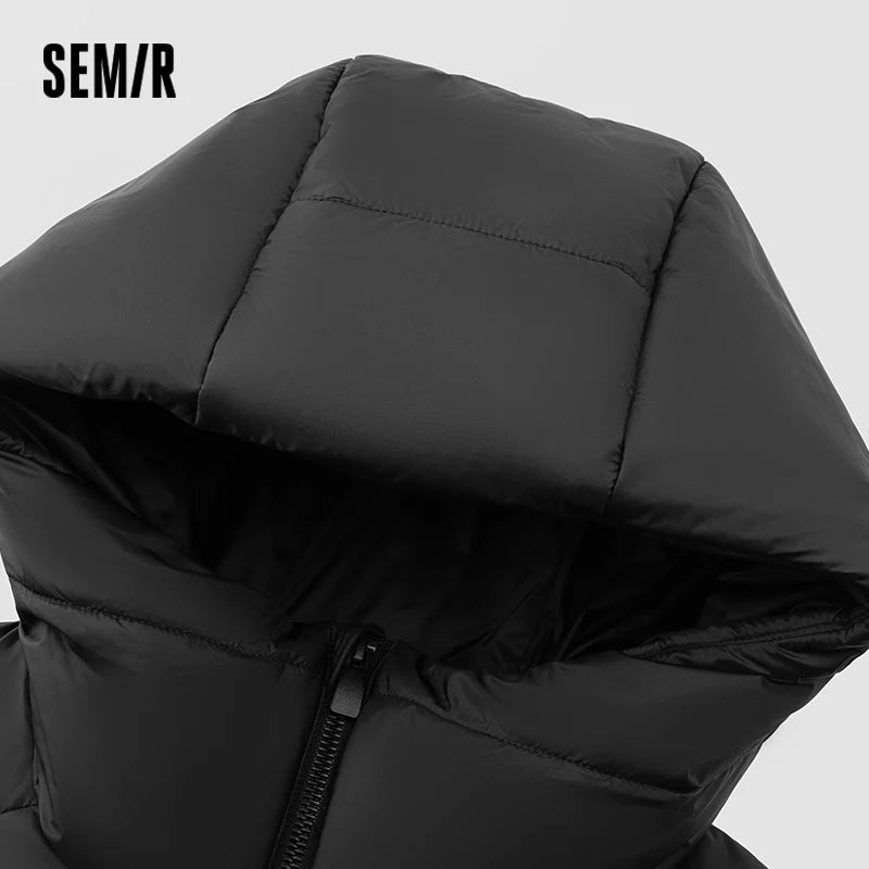 Semir Men Down Jacket Modern Style Lightweight Hooded 90 Percent Goose Down Water Repellent 2026 New Winter Daily Wear