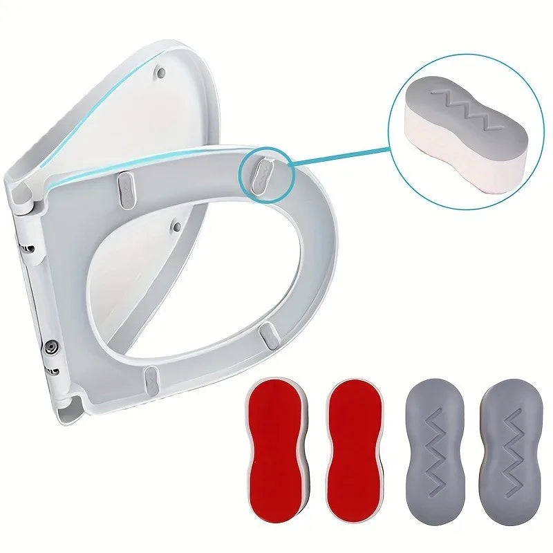 4pcs/set Toilet Seat Cushion Pads,White Push-In Toilet Seat Buffers,Self-Adhesive Replacement Bumpers Suitable for Home, Hotel.