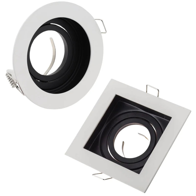 1/10PCS Round Square Recessed LED Downlight Adjustable Ceiling Lamp GU10 MR16 Spot Light Home Living Room Bedroom Lighting