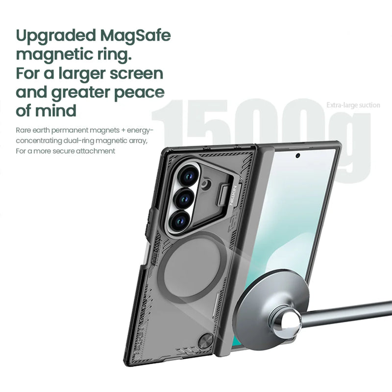 NILLKIN Magsafe Case For Samsung Galaxy Z Fold 7 5G Magnetic Iceblade Prop With Camera Holder Back Cover for Samsung Z Fold 7