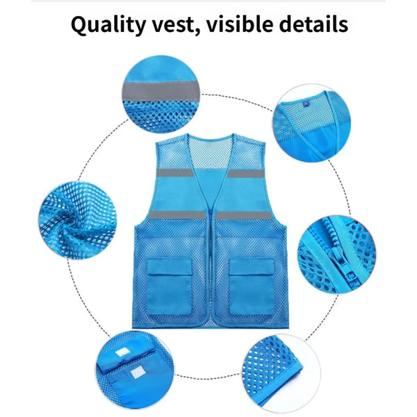 Hot Sale Volunteer Activity Breathable Mesh Advertising Shirt  Customized With LOGO Printing  Company Work Uniform Safe At Night