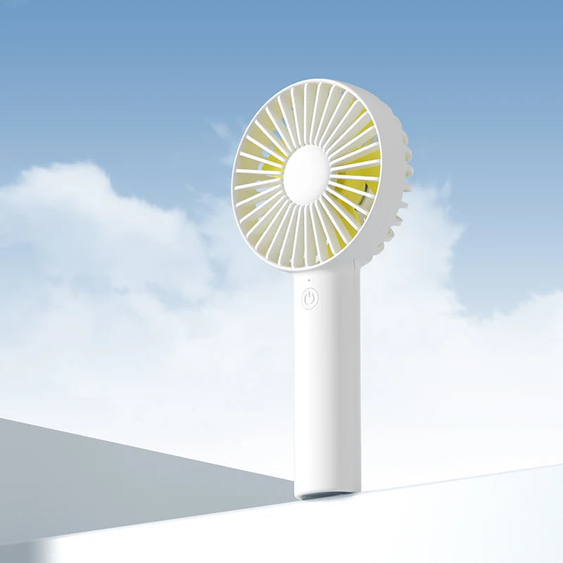 JISULIFE USB Mini Strong Wind Handheld Fan Portable and Quiet Rechargeable Hand Fan for Student Office Small Pocket Cooling Fans