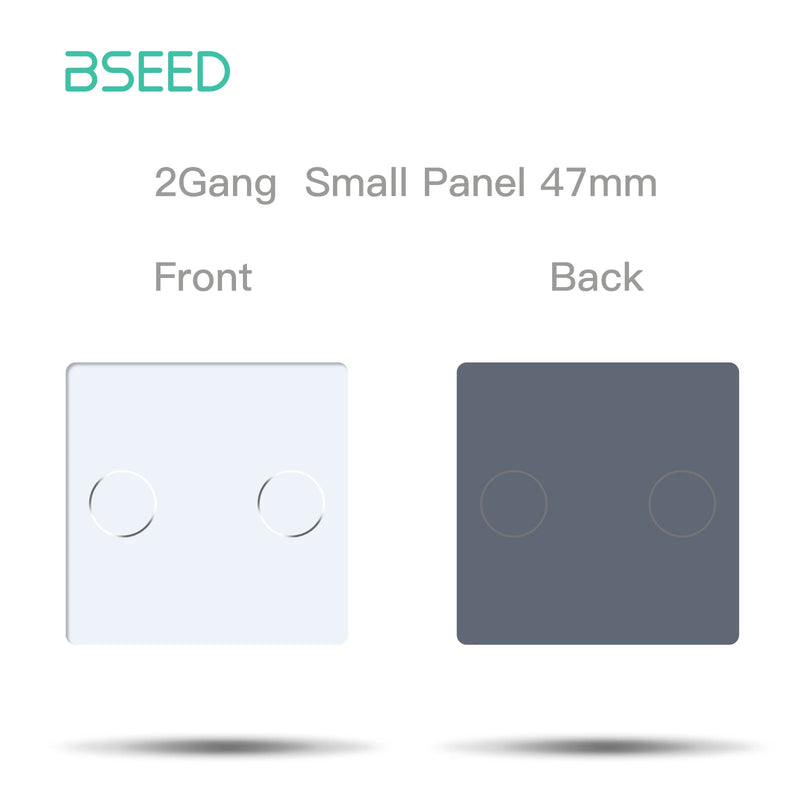 BSEED 1/2/3Gang Wall Touch Switch Small Glass Panel 47mm Dimmer Curtain Crystal Panel Parts Only DIY Combine With Glass Frame