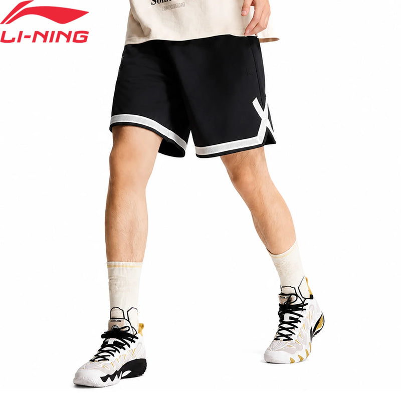 ខោបាល់បោះបុរស Li-Ning BADFIVE LN ស្ងួតលឿន 100% ប៉ូលីអេស្ទ័រ សមល្មម បាតលីនីងទន់ ខ្យល់ចេញចូលបាន សម្រាប់ការប្រកួត AAPW047