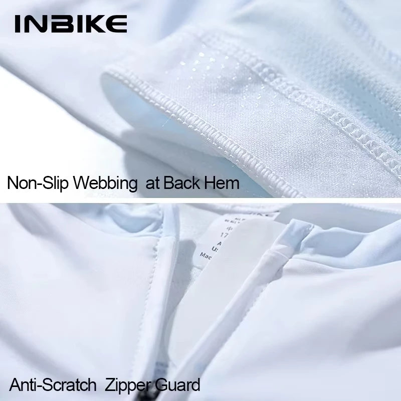 INBIKE Men's Cycling Bib Shorts Set Summer Quick Dry Short Sleeve Jersey Road Bike MTB Clothing Man Biking Suit with Pockets