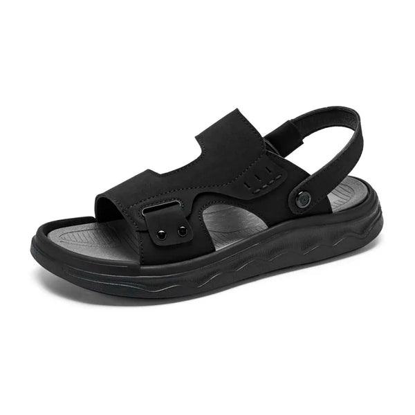 Summer Outdoor Retro Sandals Men Genuine Leather Sandals Beach Sandalias Hombre Verano Sandale Homme