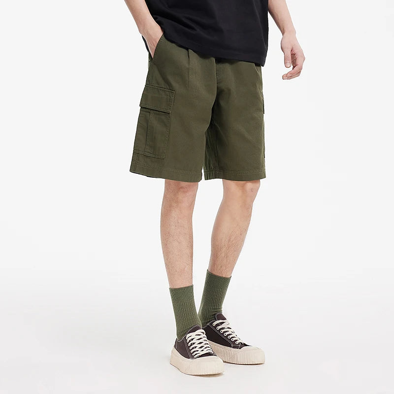 Semir Casual Mid-Length Shorts Men Workwear Loose Straight Fit 2025 Summer New Cotton Fashionable Versatile 5-Inch Shorts