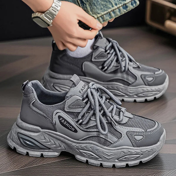 Chunky sneakers four seasons breathable lightweight comfort outdoor running shoes fashion students soft sole casual sports shoes