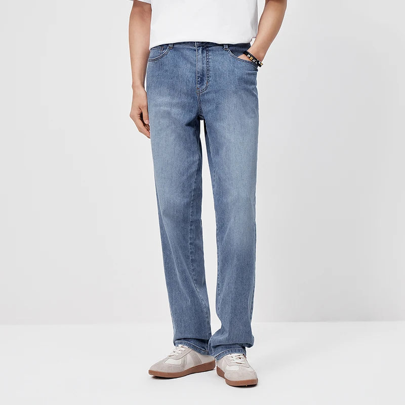Semir Men Jeans Vintage 2026 Washed Stretch Straight Urban Casual Everyday Style Soft Comfortable Daily Wear Trendy Versatile