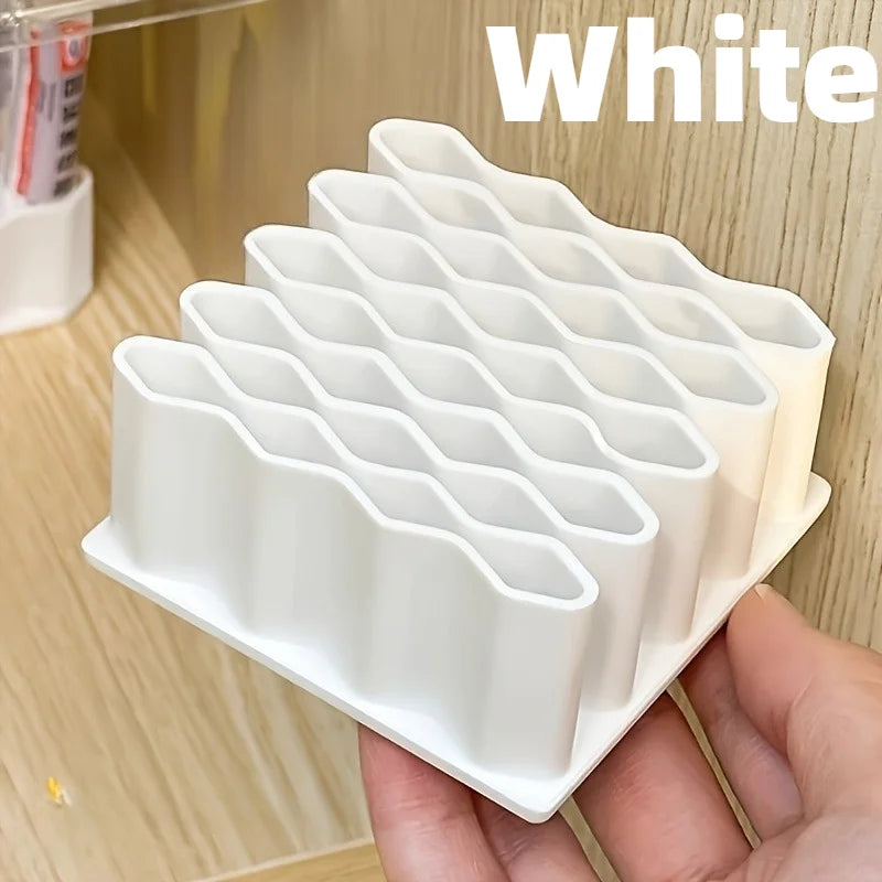 1pc Ointment Storage Box,Multi-Layer Vertical Desktop Organizer,Sturdy Durable,Black and White Design,storage boxoffice supplies