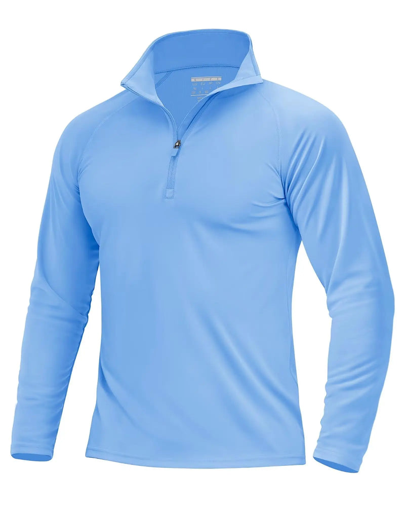 TACVASEN Mens UPF50+ UV Protection T-Shirt Lightweight Long Sleeve Quick Dry Fishing Shirt Outdoor Hiking Workout Rash Guards