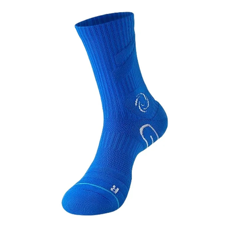 WRELS 1/2/3 Pairs Basketball Crew Socks Cushioned Athletic Socks Men Women Moisture Wicking Arch Support Running Sports Socks