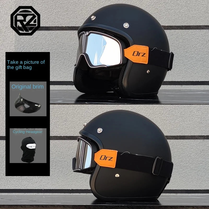 Free Shipping DOT Approved Retro Motorcycle Helmet Casco 3/4 Open Face Helmet Cafe Racer Helmet Chopper Helmet Capacete