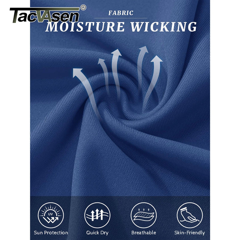 TACVASEN UPF 50+ Soft Summer T-shirts Men's Anti-UV Skin Sun Protection Performance Shirts Gym Sports Casual Fishing Tee Tops
