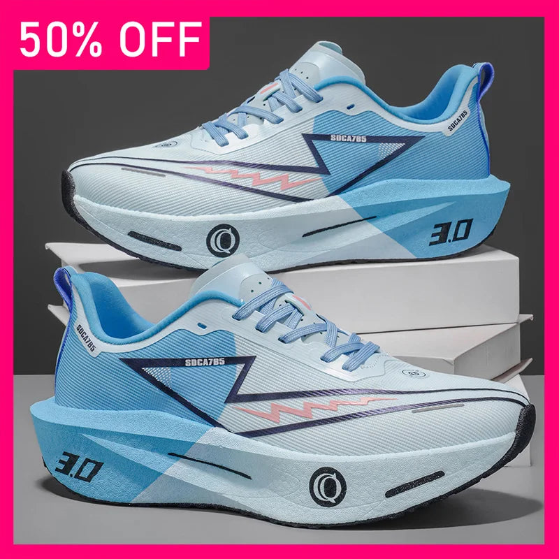 Unisex Sports Shoes Marathon Running Breathable Fashion Comfort Fitness Shoes Thick Soled Anti Slip Professional Training Shoes