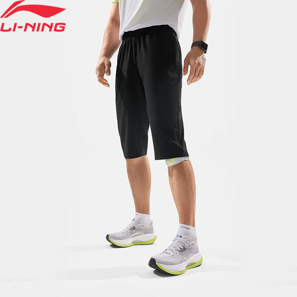 ខោខ្លីហ្វឹកហាត់បុរស Li-Ning AT DRY ULTRA 86% Polyester 14% Elastane ទំហំធម្មតា ខោកីឡា LiNing មានផាសុកភាព AKQV005