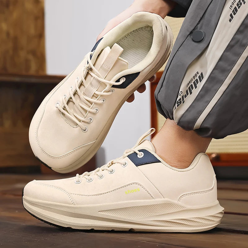 Men's wide-headed racing running shoes four seasons breathable light outdoor casual sneakers classic students speed sports shoes