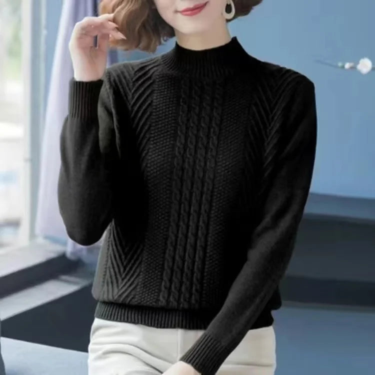 Mother Jumper Knitting Tops 2026 New Spring Autumn Women Pullovers Sweater Women's Loose Thick Cashmere Wool Knitted Sweaters