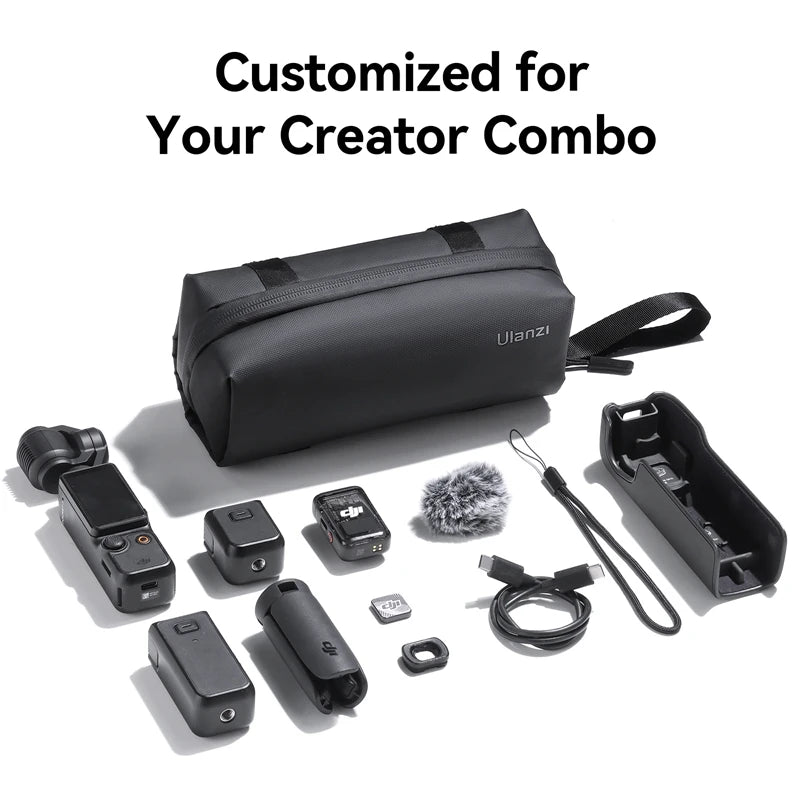 កាបូប Ulanzi PK-04 សម្រាប់ DJI Osmo Pocket 3 ប្រអប់ផ្ទុកការពារការធ្វើដំណើរ ឧបករណ៍រក្សាលំនឹង Gimbal ដៃ កាបូបថតរូបកាមេរ៉ា