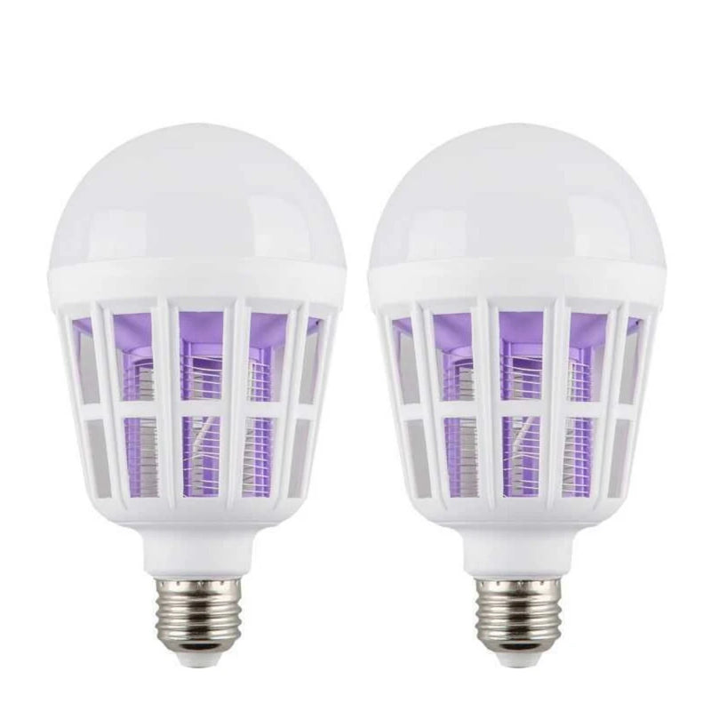 អំពូលភ្លើងចាប់សត្វល្អិត 2-in-1 ឧបករណ៍ចាប់មូសក្នុងផ្ទះ 2-in-1 - ឧបករណ៍ចាប់សត្វល្អិត និងចាប់រុយអគ្គិសនីសម្រាប់ទីធ្លាខាងក្រោយផ្ទះ